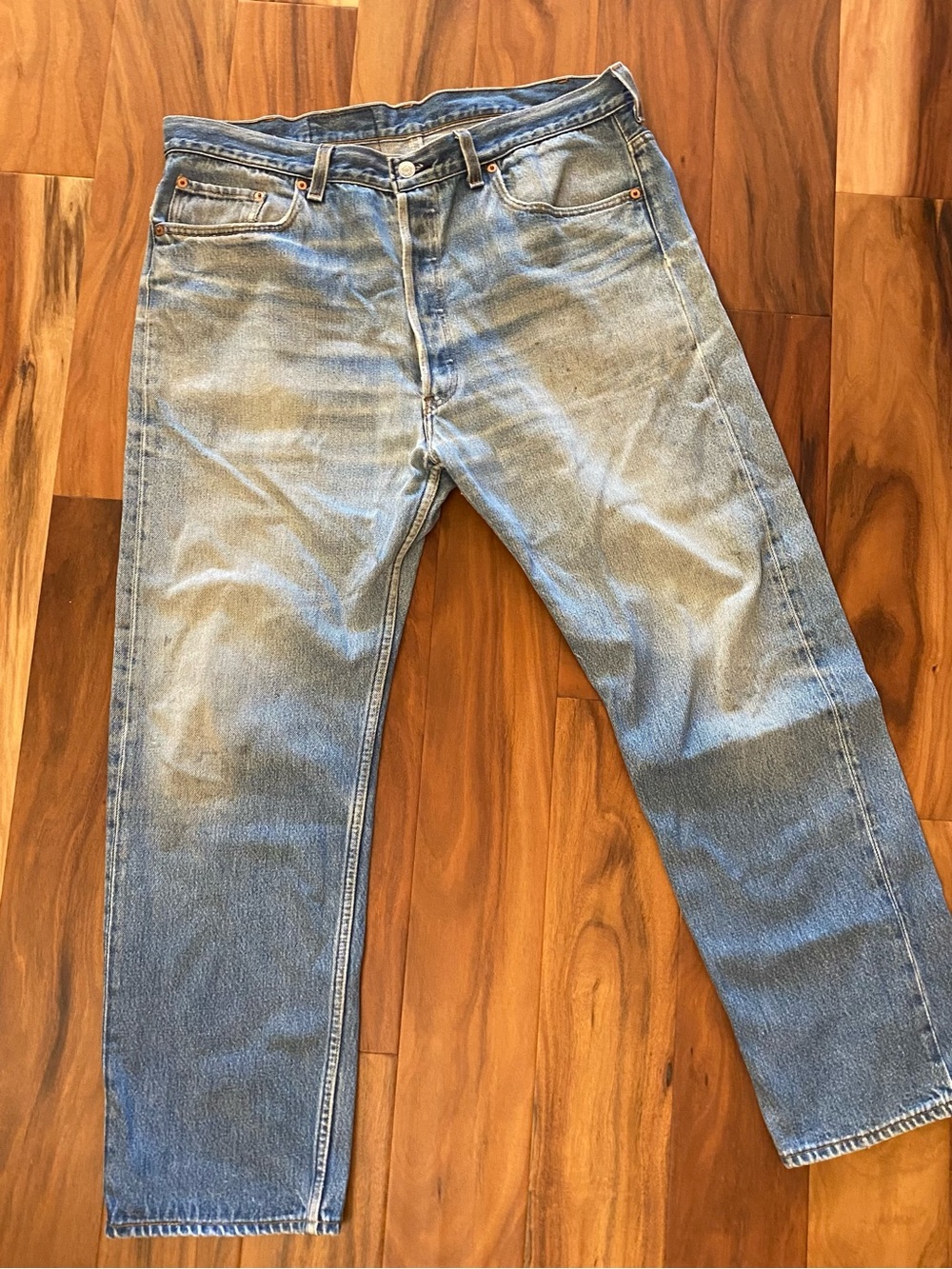 1990s Vintage grunge distressed Levis 501 denim jeans 36x28